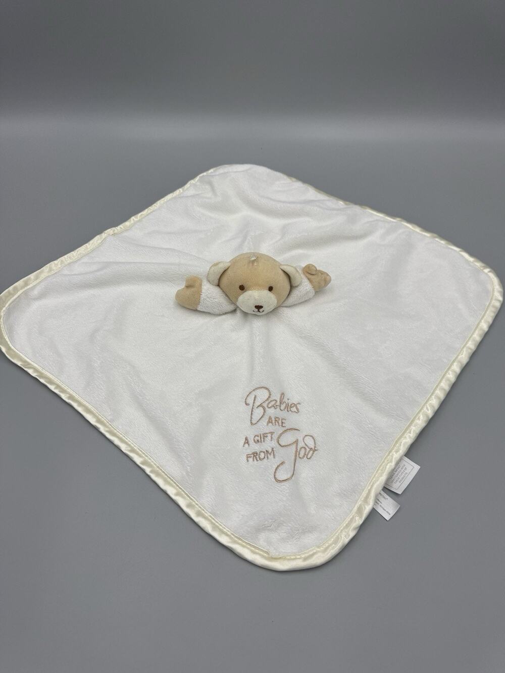 Family Christian Lovey Babies Rattle Gift From God Bear Baby Security Blanket